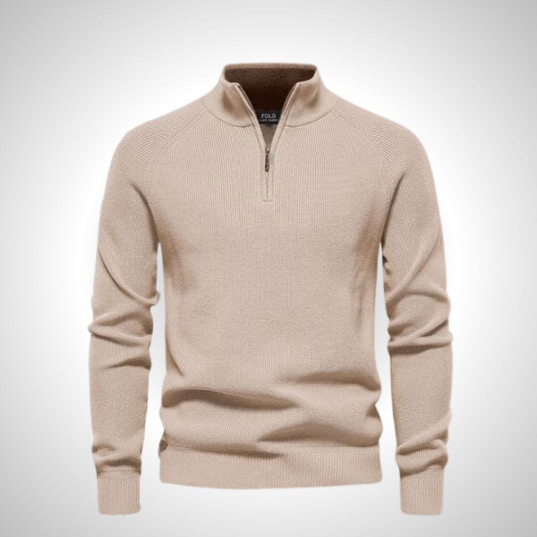 Pull Col Zippé (DÉSTOCKAGE) Ralph Lauren Elorien Beige S