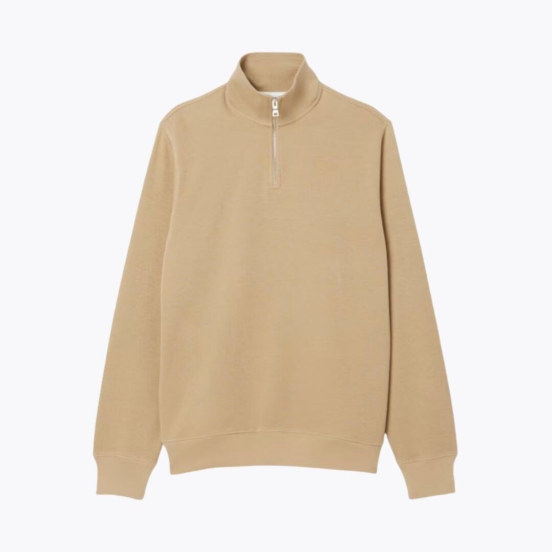 Zip-Up High Neck Sweatshirt Lacoste Elorien Beige S 