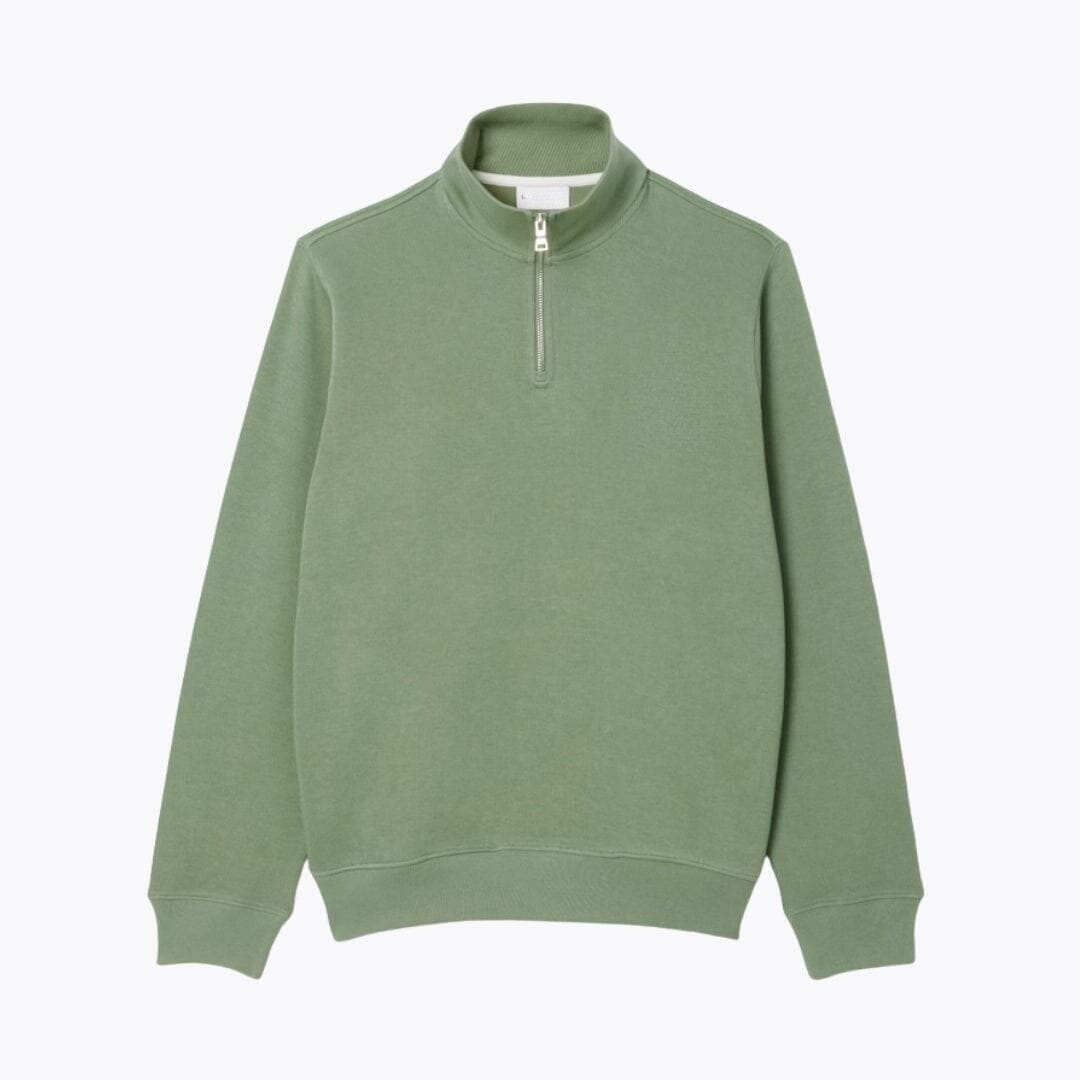 Zip-Up High Neck Sweatshirt Lacoste Elorien Green S 