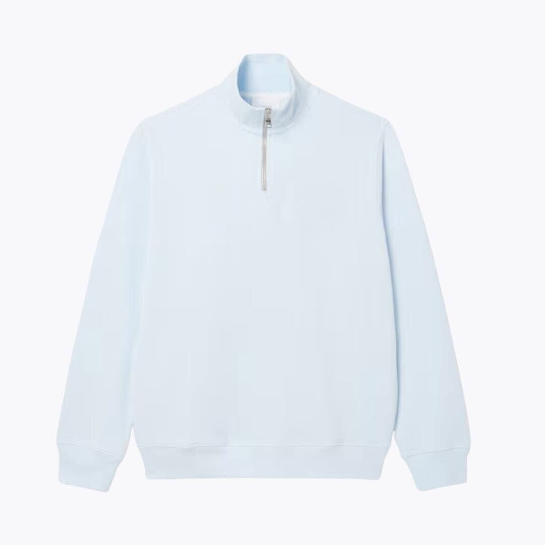 Zip-Up High Neck Sweatshirt Lacoste Elorien Light Blue S 