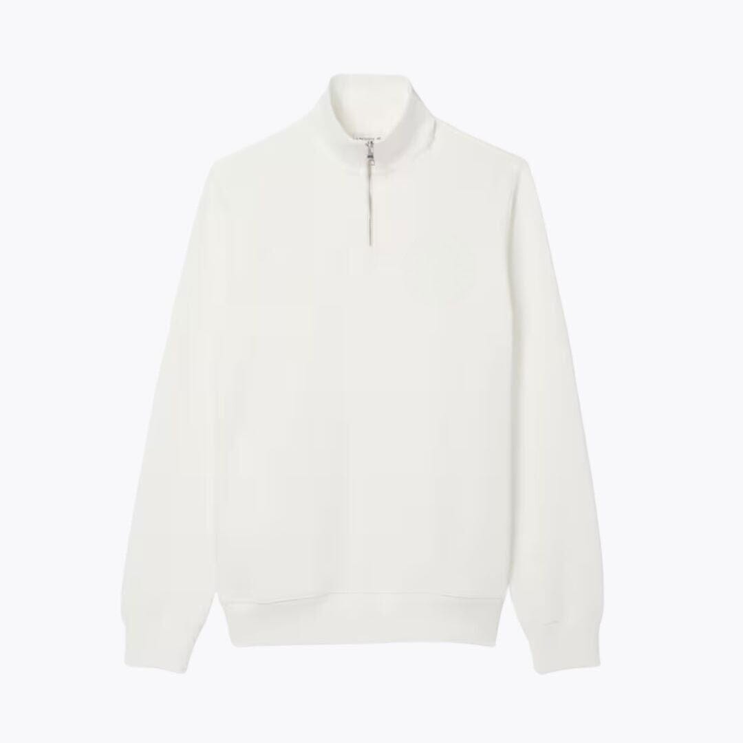 Zip-Up High Neck Sweatshirt Lacoste Elorien White S 